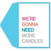 Graphique Party Cats Birthday Card, Family and Friends, Color-Coordinated Envelope, 5″ x 7″(More Candles)