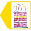 Graphique Party Cats Birthday Card, Family and Friends, Color-Coordinated Envelope, 5″ x 7″(Yay Cake)
