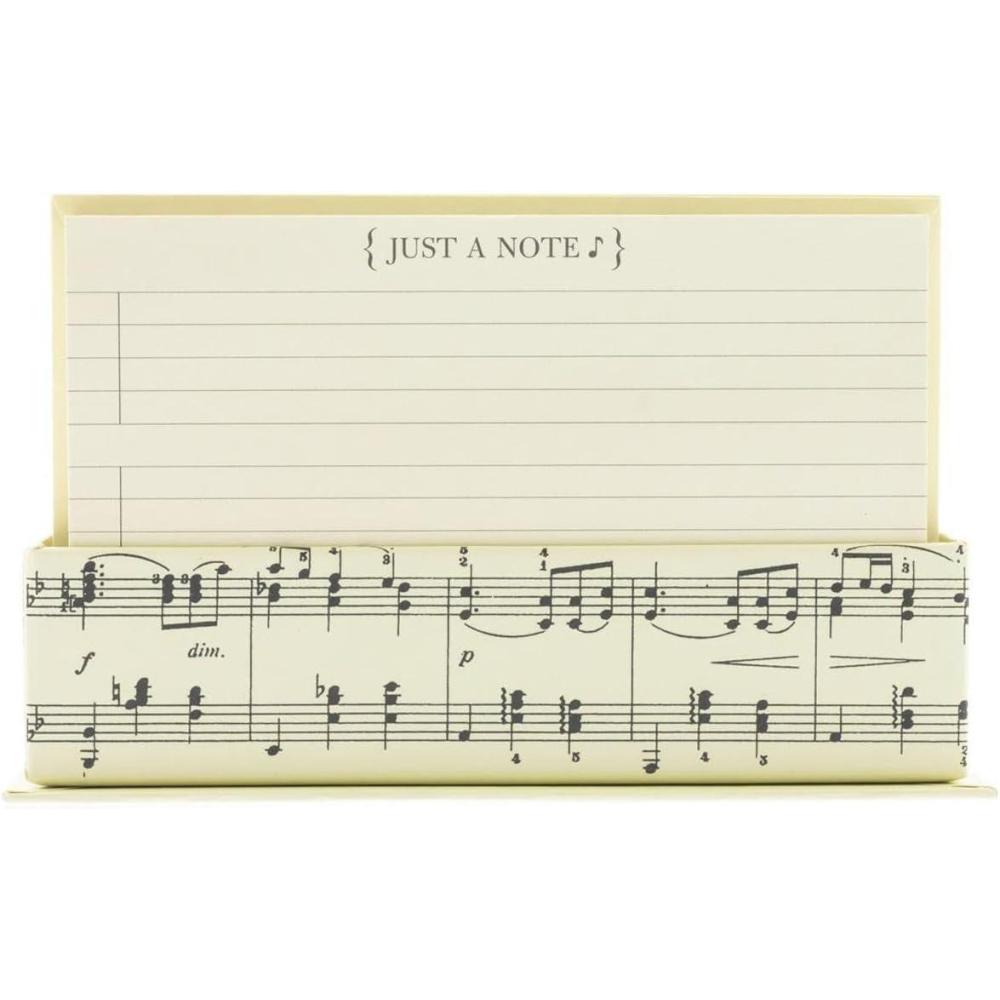 imageGraphique All Occasion Flat Notes Pack of 50 Blank Index Cards with Envelopes ampamp Decorative Storage Box Thick Cardstock Stationary Gift White Hydrangeas 5625 x 35Vintage Musical Note