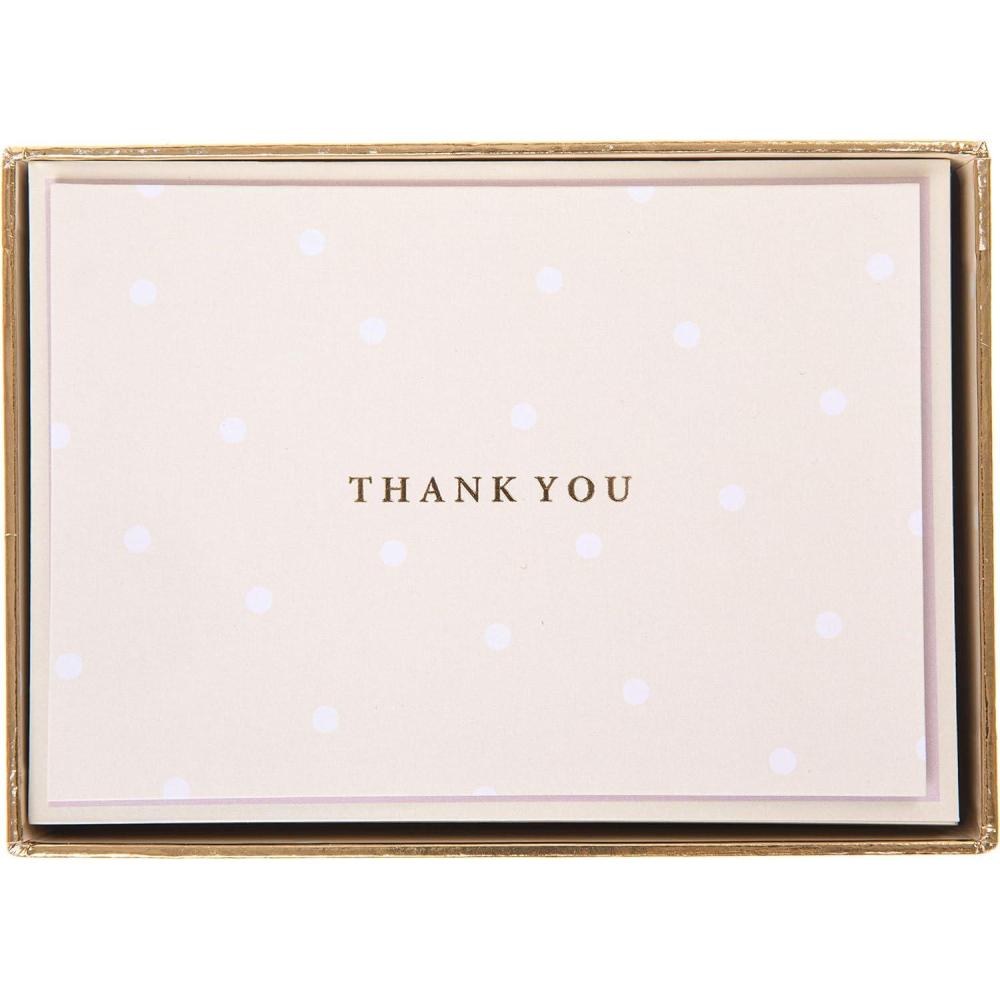 imageGraphique Box of Thank You Cards Cream Polka Dot  Includes 16 Cards with Matching Envelopes and Storage Box Cute Stationery Made of Durable Heavy Cardstock Cards Measure 325quot x 475quot