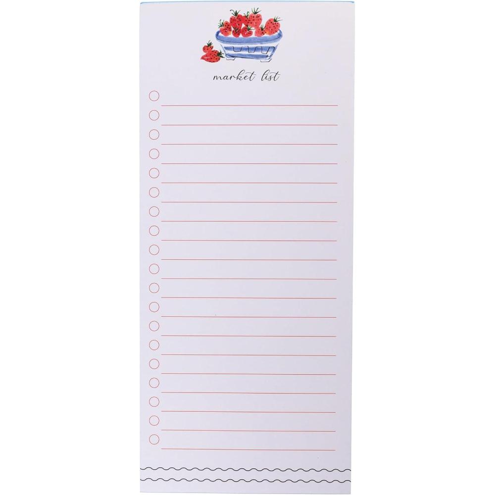 imageGraphique Plaid Magnetic Notepad 100 TearAway Sheets for Grocery Shopping ampamp ToDo Lists Writing Pad for Fridge Kitchen OfficeBerries