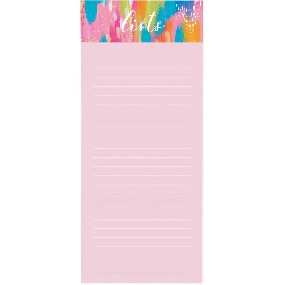 imageGraphique Plaid Magnetic Notepad 100 TearAway Sheets for Grocery Shopping ampamp ToDo Lists Writing Pad for Fridge Kitchen OfficeBrush Strokes