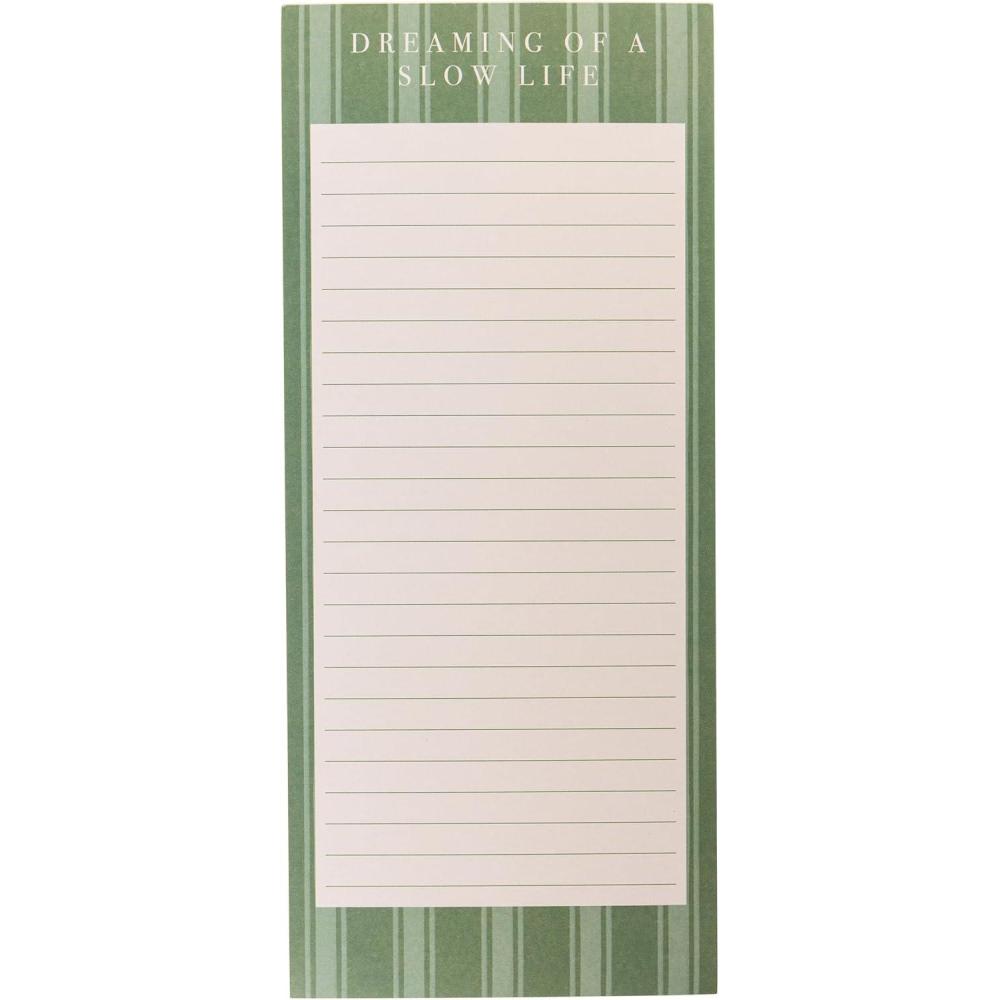 imageGraphique Plaid Magnetic Notepad 100 TearAway Sheets for Grocery Shopping ampamp ToDo Lists Writing Pad for Fridge Kitchen OfficeCottage Stripe