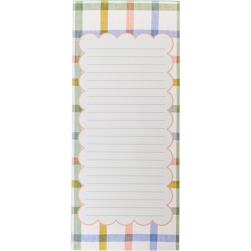 imageGraphique Plaid Magnetic Notepad 100 TearAway Sheets for Grocery Shopping ampamp ToDo Lists Writing Pad for Fridge Kitchen OfficePlaid