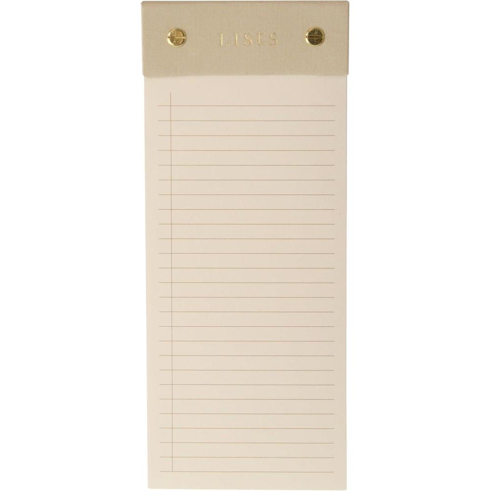imageGraphique PostBound List Pad Luxe Collection Perforated Sheets ToDo Notepad Hardcover Binding Gold Foil Embossing 100 Pages 4 x 975 Taupe