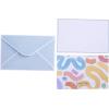 Graphique All Occasion Flat Notes, Pack of 50 Blank Index Cards with Envelopes & Decorative Storage Box, Thick Cardstock Stationary Gift, White Hydrangeas, 5.625” x 3.5”(Brush Strokes)
