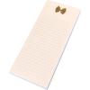 Graphique Plaid Magnetic Notepad, 100 Tear-Away Sheets for Grocery, Shopping & To-Do Lists, Writing Pad for Fridge, Kitchen, Office(Macaroni Bowtie)