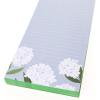 Graphique Plaid Magnetic Notepad, 100 Tear-Away Sheets for Grocery, Shopping & To-Do Lists, Writing Pad for Fridge, Kitchen, Office(White Hydrangeas)