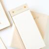 Graphique Post-Bound List Pad Luxe Collection, Perforated Sheets To-Do Notepad, Hardcover Binding, Gold Foil Embossing, 100 Pages, 4” x 9.75”, Taupe