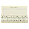 Graphique All Occasion Flat Notes, Pack of 50 Blank Index Cards with Envelopes & Decorative Storage Box, Thick Cardstock Stationary Gift, White Hydrangeas, 5.625” x 3.5”(Vintage Musical Note)