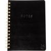 Graphique Apollo Vegan Leather Journal, Spiral Notebook for Writing, 192 Lined Pages, 8” x 10”(Black)