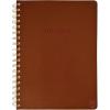 Graphique Apollo Vegan Leather Journal, Spiral Notebook for Writing, 192 Lined Pages, 8” x 10”(Brown)