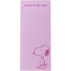 Graphique Plaid Magnetic Notepad, 100 Tear-Away Sheets for Grocery, Shopping & To-Do Lists, Writing Pad for Fridge, Kitchen, Office(Pink Snoopy)