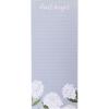 Graphique Plaid Magnetic Notepad, 100 Tear-Away Sheets for Grocery, Shopping & To-Do Lists, Writing Pad for Fridge, Kitchen, Office(White Hydrangeas)
