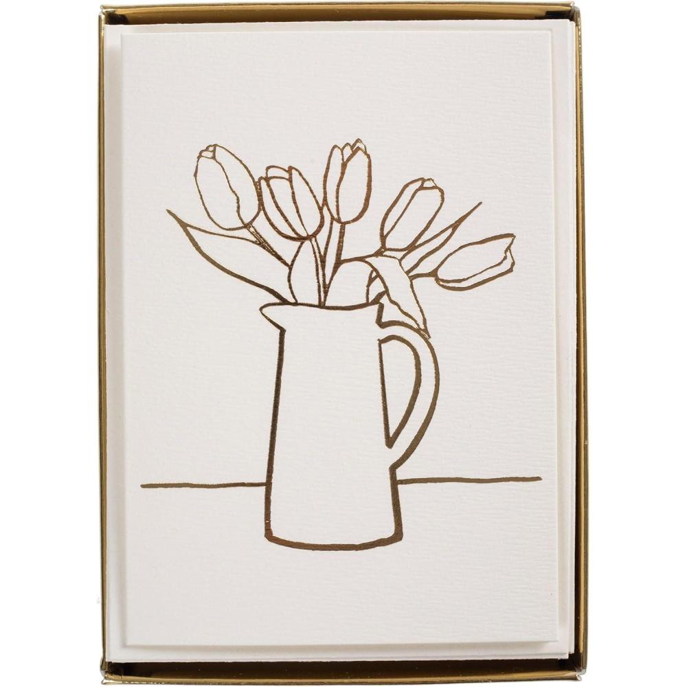 imageGraphique Box of Thank You Cards Brush Strokes  Includes 16 Cards with Matching Envelopes and Storage Box Cute Stationery Made of Durable Heavy Cardstock Cards Measure 325quot x 475quotwhite