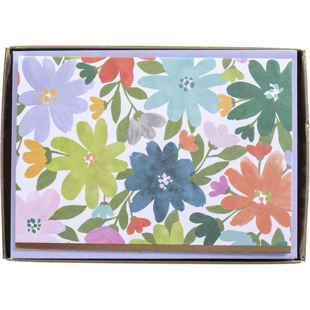 imageGraphique Boxed Cards Simple Floral  Includes 16 Cards with Matching Envelopes and Storage Box Cute Stationery Made on Durable Cardstock Cards Measure 4 x 5625multicolored or floral print