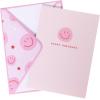Graphique Box of Thank You Cards, Brush Strokes – Includes 16 Cards with Matching Envelopes and Storage Box, Cute Stationery Made of Durable Heavy Cardstock, Cards Measure 3.25″ x 4.75″(Yellow and Pink)