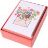 Graphique Box of Thank You Cards, Brush Strokes – Includes 16 Cards with Matching Envelopes and Storage Box, Cute Stationery Made of Durable Heavy Cardstock, Cards Measure 3.25″ x 4.75″(Flower Envelope)