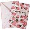 Graphique Box of Thank You Cards, Brush Strokes – Includes 16 Cards with Matching Envelopes and Storage Box, Cute Stationery Made of Durable Heavy Cardstock, Cards Measure 3.25″ x 4.75″(Pink Strawberries)