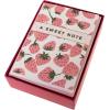Graphique Box of Thank You Cards, Brush Strokes – Includes 16 Cards with Matching Envelopes and Storage Box, Cute Stationery Made of Durable Heavy Cardstock, Cards Measure 3.25″ x 4.75″(Pink Strawberries)