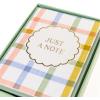 Graphique Box of Thank You Cards, Brush Strokes – Includes 16 Cards with Matching Envelopes and Storage Box, Cute Stationery Made of Durable Heavy Cardstock, Cards Measure 3.25″ x 4.75″(Plaid)