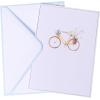 Graphique Box of Thank You Cards, Brush Strokes – Includes 16 Cards with Matching Envelopes and Storage Box, Cute Stationery Made of Durable Heavy Cardstock, Cards Measure 3.25″ x 4.75″(Watercolor Bike)