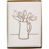 Graphique Boxed Cards, Simple Floral – Includes 16 Cards with Matching Envelopes and Storage Box, Cute Stationery Made on Durable Cardstock, Cards Measure 4” x 5.625(white)