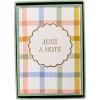 Graphique Boxed Cards, Simple Floral – Includes 16 Cards with Matching Envelopes and Storage Box, Cute Stationery Made on Durable Cardstock, Cards Measure 4” x 5.625(Plaid)