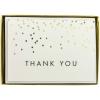 Graphique Falling Dots Boxed Notecards, 16 Embellished Gold Polka-Dotted “Thank You” Cards with Matching Envelopes and Storage Box, 3.25″ x 4.75″