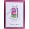 Graphique Watercolor Macaroons Boxed Notecards, 16 Blank Embellished Gold Foil Cards with Matching Envelopes and Storage Box, 3.25″ x 4.75″