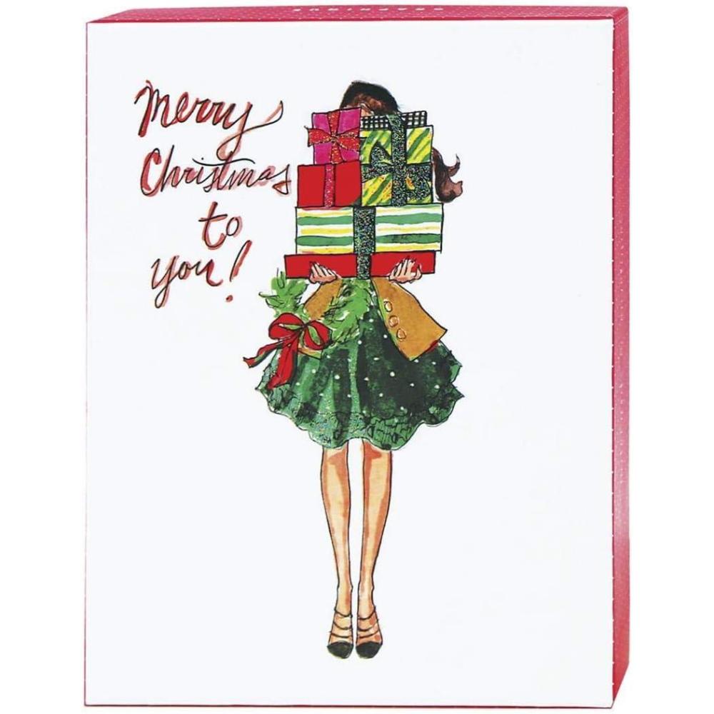 imageGraphique Funny Cats Christmas Cards Pack of 20 Holiday Cards with Envelopes 4 Assorted Designs Boxed Set 425quot x 5875quotChic Xmas