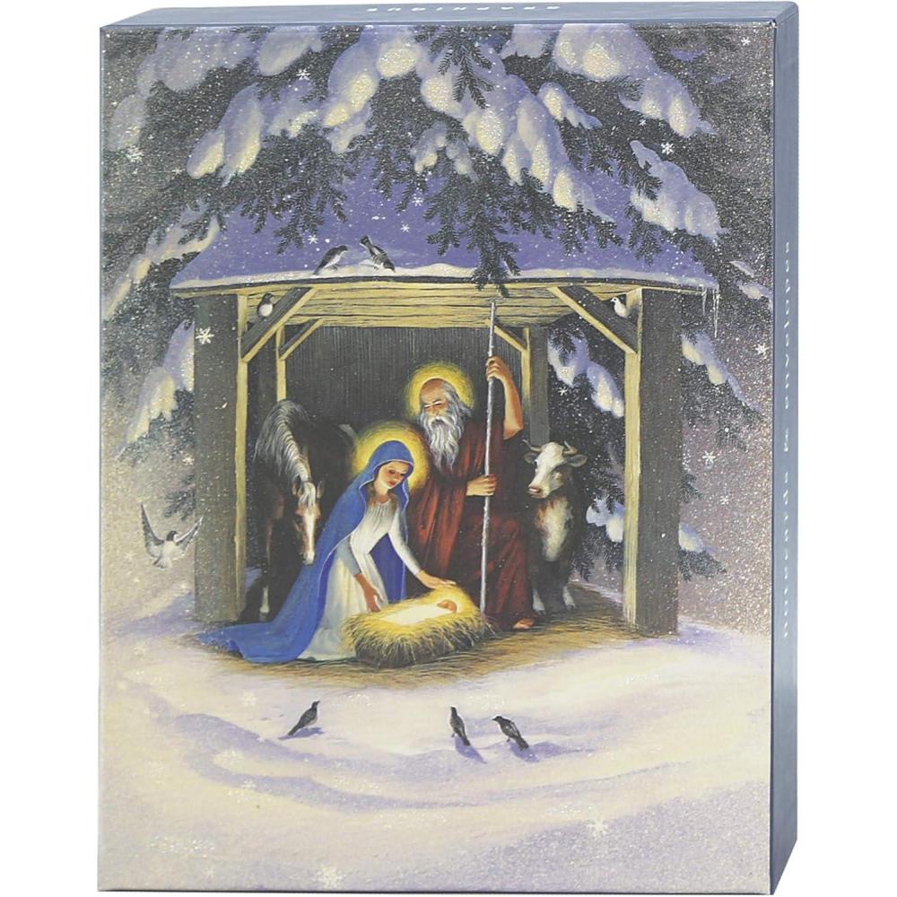 imageGraphique Funny Cats Christmas Cards Pack of 20 Holiday Cards with Envelopes 4 Assorted Designs Boxed Set 425quot x 5875quotHoly Night