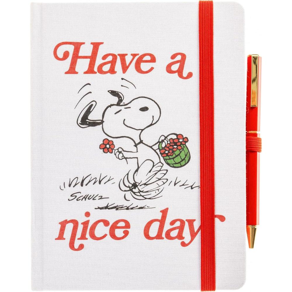 imageGraphique Peanuts Hardbound Spiral Journal Hardcover Lined Diary Notebook for Writing 160 Ruled Pages 625 x 825Have a Nice Day Journal