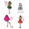 Graphique Funny Cats Christmas Cards, Pack of 20 Holiday Cards with Envelopes, 4 Assorted Designs Boxed Set, 4.25″ x 5.875″(Chic Xmas)