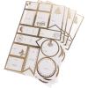 Graphique Holiday Gift Labels, 130 Self-Adhesive Christmas Stickers, 13 Designs with Gold Foil Accents(Gold Foil)