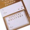 Graphique Holiday Gift Labels, 130 Self-Adhesive Christmas Stickers, 13 Designs with Gold Foil Accents(Shimmering White)