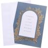 Graphique Santa Christmas Cards, Boxed Set of 15 Holiday Cards with Envelopes, 4.75″x 6.625″(Ethereal)