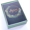 Graphique Santa Christmas Cards, Boxed Set of 15 Holiday Cards with Envelopes, 4.75″x 6.625″(Merry Wreath)