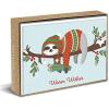 Graphique Santa Christmas Cards, Boxed Set of 15 Holiday Cards with Envelopes, 4.75″x 6.625″(Sloth)