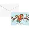 Graphique Santa Christmas Cards, Boxed Set of 15 Holiday Cards with Envelopes, 4.75″x 6.625″(Sloth)