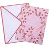 Graphique Wood Background Holiday Cards | Pack of 15 Cards with Envelopes | Christmas Greetings | Silver Foil Accents | Boxed Set | 4.25″ x 5.5″(Candy Canes)