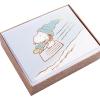 Graphique Wood Background Holiday Cards | Pack of 15 Cards with Envelopes | Christmas Greetings | Silver Foil Accents | Boxed Set | 4.25″ x 5.5″(Snoopy Sledding)