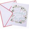 Graphique Wood Background Holiday Cards | Pack of 15 Cards with Envelopes | Christmas Greetings | Silver Foil Accents | Boxed Set | 4.25″ x 5.5″(Wonderful Time)
