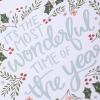 Graphique Wood Background Holiday Cards | Pack of 15 Cards with Envelopes | Christmas Greetings | Silver Foil Accents | Boxed Set | 4.25″ x 5.5″(Wonderful Time)