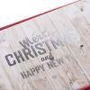 Graphique Wood Background Holiday Cards | Pack of 15 Cards with Envelopes | Christmas Greetings | Silver Foil Accents | Boxed Set | 4.25″ x 5.5″(Wood Backgroud)