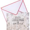 Graphique Wood Background Holiday Cards | Pack of 15 Cards with Envelopes | Christmas Greetings | Silver Foil Accents | Boxed Set | 4.25″ x 5.5″(Wood Backgroud)