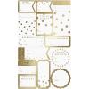 Graphique Holiday Gift Labels, 130 Self-Adhesive Christmas Stickers, 13 Designs with Gold Foil Accents(Shimmering White)