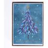 Graphique Santa Christmas Cards, Boxed Set of 15 Holiday Cards with Envelopes, 4.75″x 6.625″(Gold and Purple Tree)