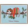 Graphique Santa Christmas Cards, Boxed Set of 15 Holiday Cards with Envelopes, 4.75″x 6.625″(Sloth)