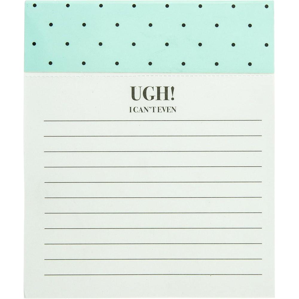 imageGraphique Jotter Notepad Black and Blue Polka Dot Print  Fun quotUgh I Cant Evenquot Quote Embellished on Each Page Includes 250 Tearable Pages 45quot x 55quot x 1quot  Great For Taking NotesI Cant Even